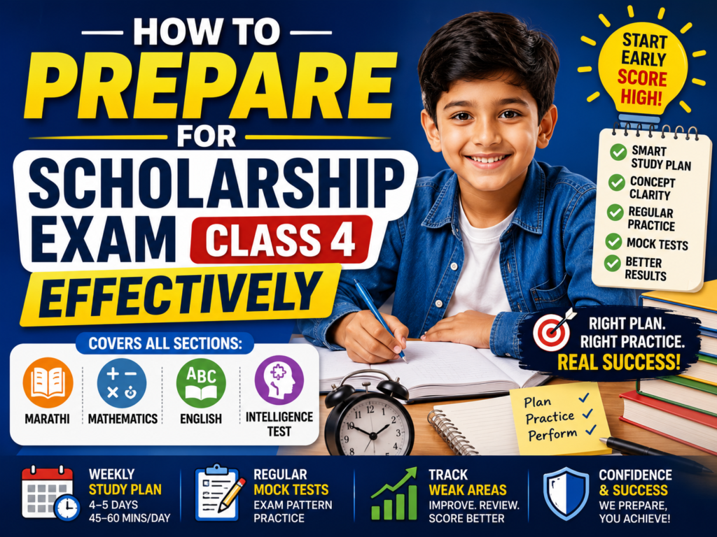 how to prepare for scholarship exam class 4
